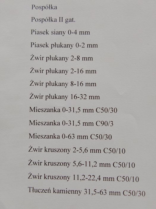 Transport materiałów sypkich, kruszywa budowlane, wywóz gruzu ziemi