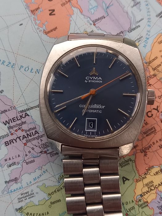 Zegarek Cyma by synchron automat conpuistador 17j