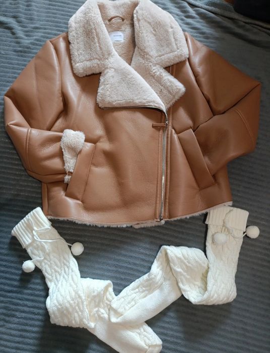 kożuch z imitacji skóry