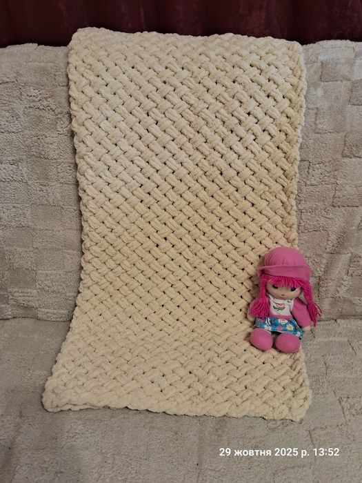 Плюшевий плед ручної роботи