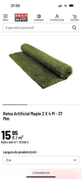 Vendo relva artficial