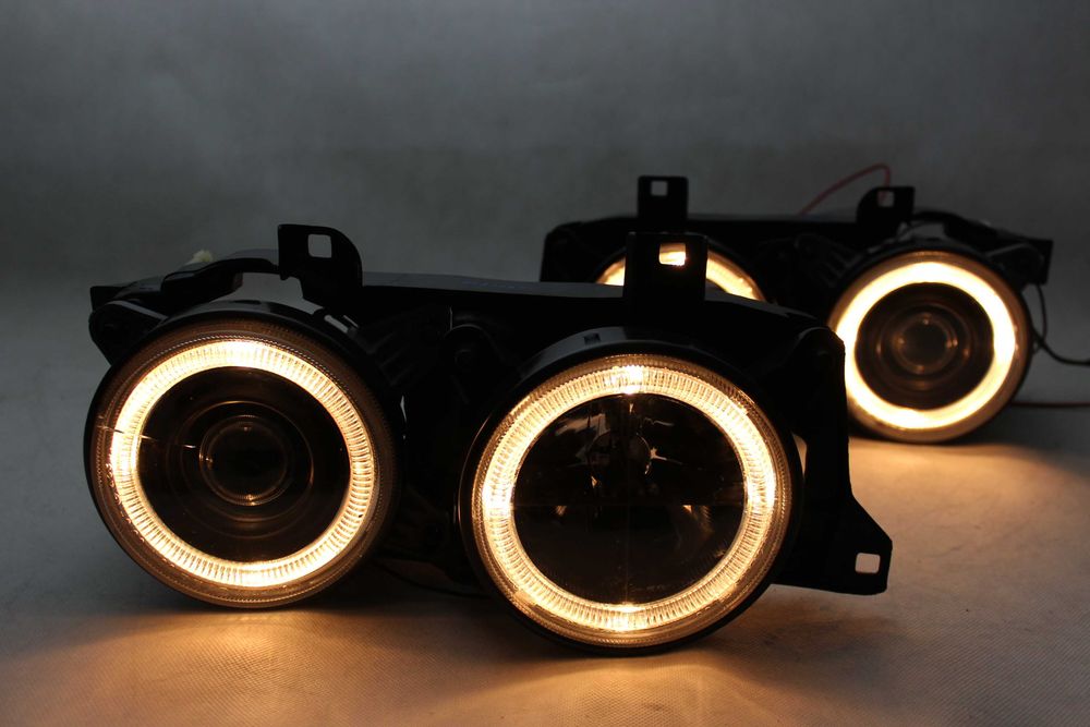 Reflektory lampy przednie przód BMW E32/E34 Angel Eyes RINGI DEPO NOWE