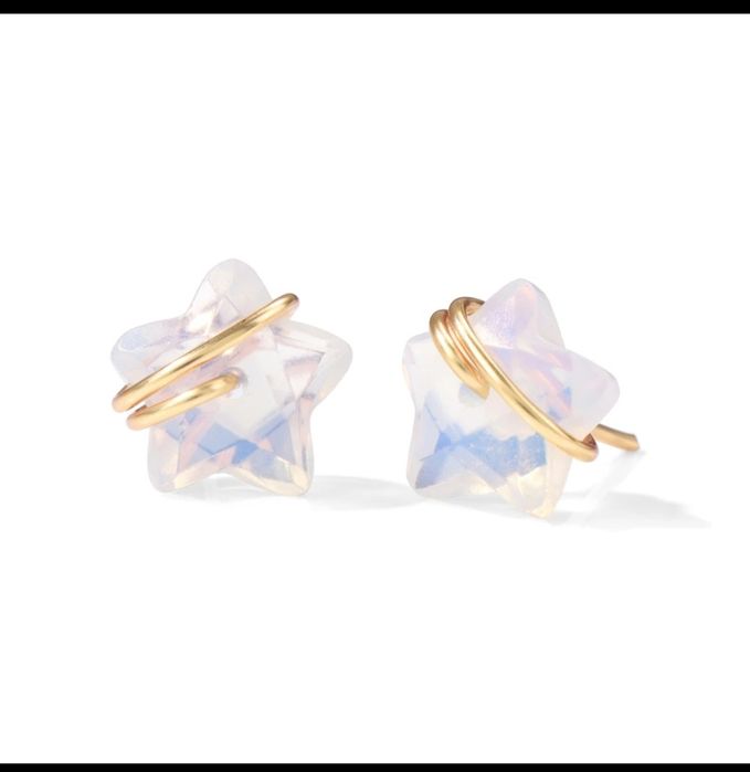 Kolczyki gwiazdki - Opal kamień naturalny