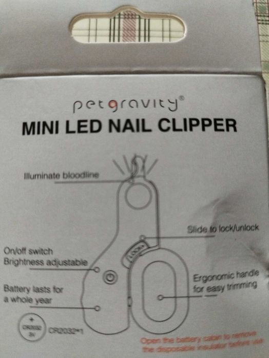 Obcinacz do pozorów z lampą LED dla zwierząt