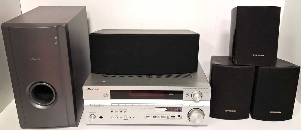 amplituner PIONEER VHS516S + 5 głośników