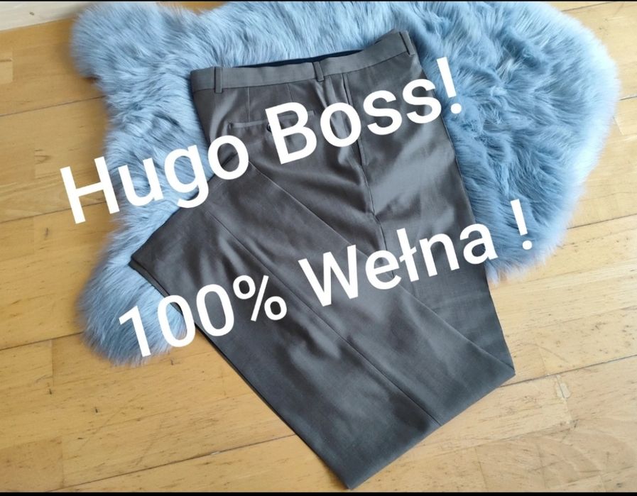 NOWE wełniane spodnie Hugo Boss r.L