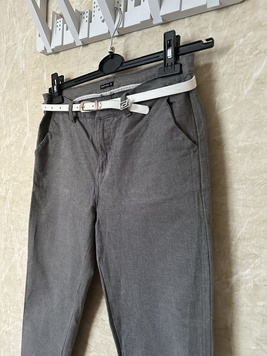Szare spodnie Diverse z paskiem 38/M
