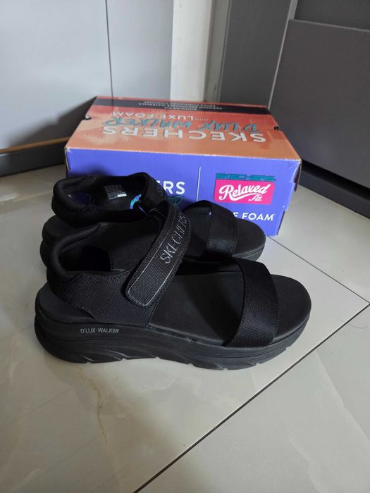 Sandały sportowe czarne skechers 40