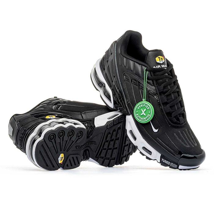 Мужские кроссовки Nike Air Max TN Plus 3 Leather Black&White. 41-45