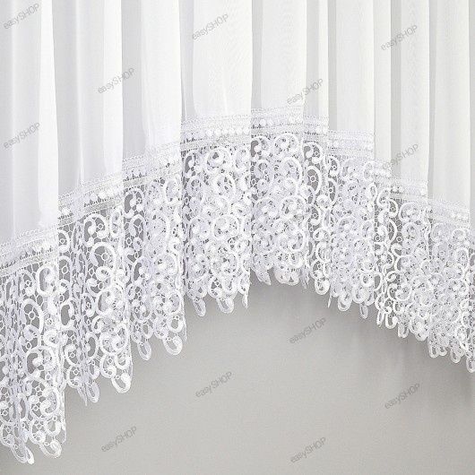 Firana z gipiurą 30 cm klasyczny łuk