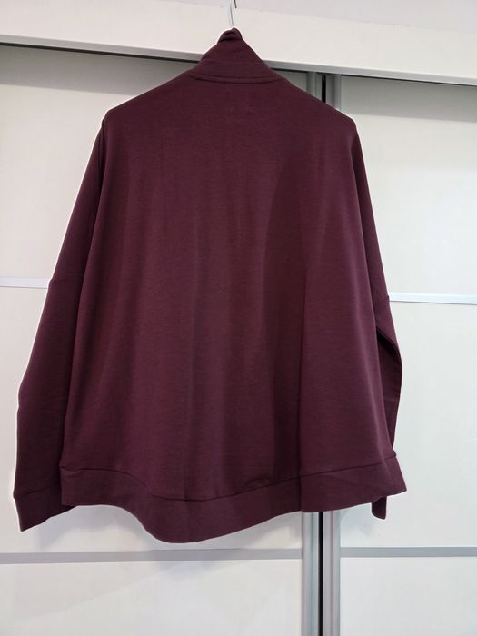 Nowa rozpinana bluza burgundowa S Schiesser