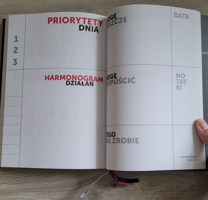 Planer pani swojego czasu szary