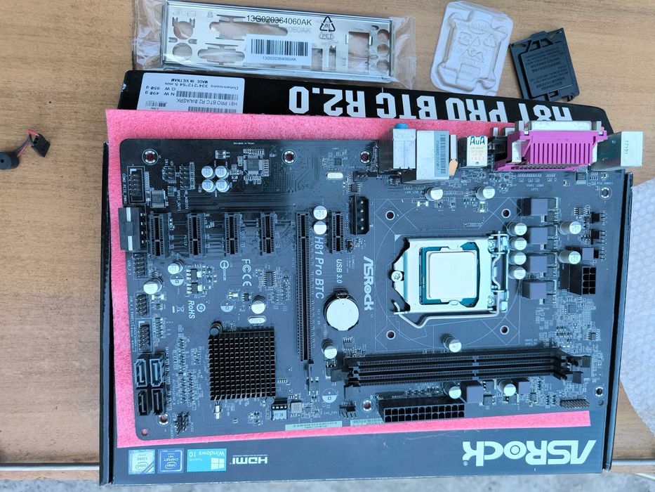 Материнська плата ASRock H81 Pro BTC R2.0 (s1150, H81, PCIe x16) + CPU Pentium G3260