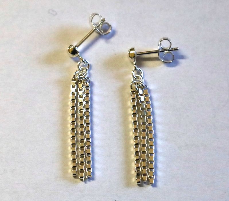 Brincos em Prata 925 com Pendentes