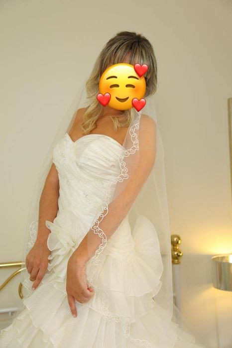 Vestido de noiva (usado uma vez) em excelente estado (emb vacuo)
