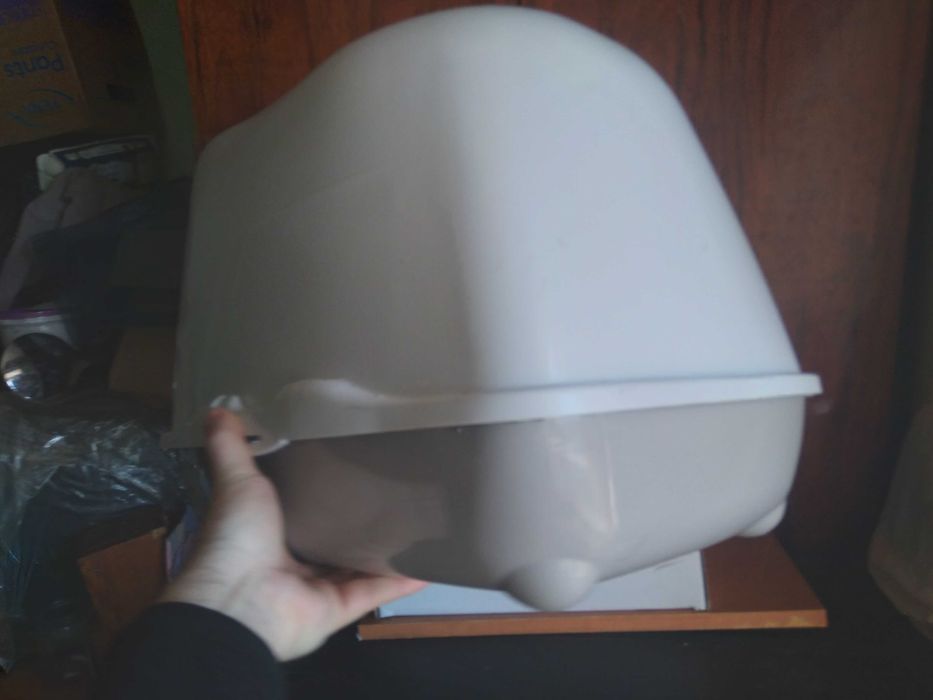 Закритий туалет для котів. Без дверки. Переноска для кота.