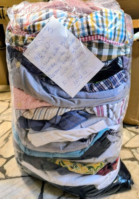 Pakiet odzieży używanej męskiej. 10 kg stan bardzo dobry