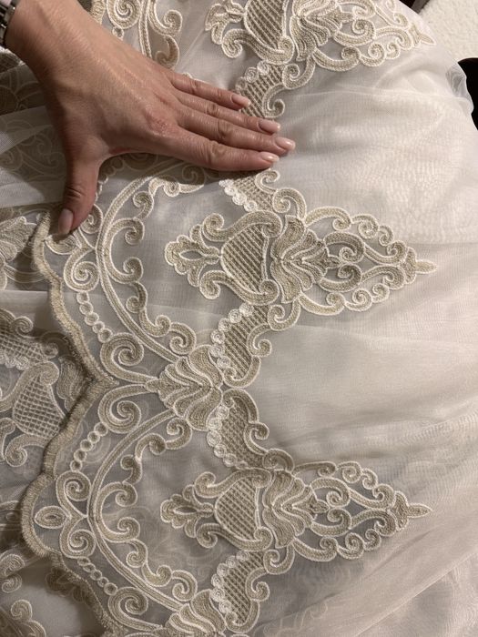 Готова тюль бамбук 2.96 висота , 10 м довжина