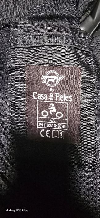 Casaco de couro motard