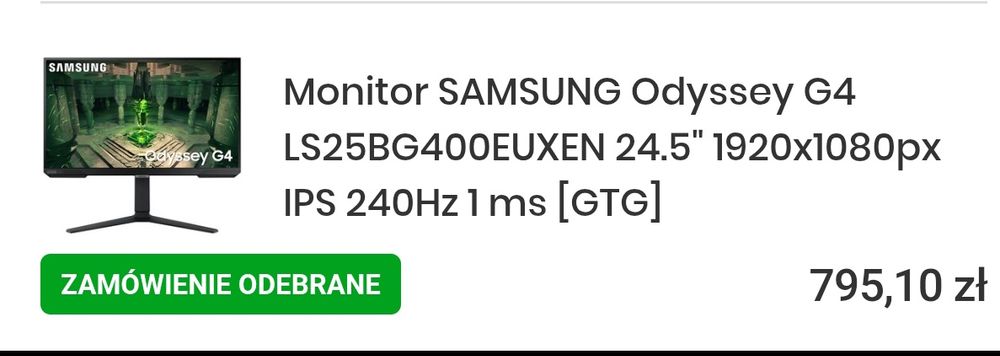 Monitor Samsung 24.5 cala   1080p