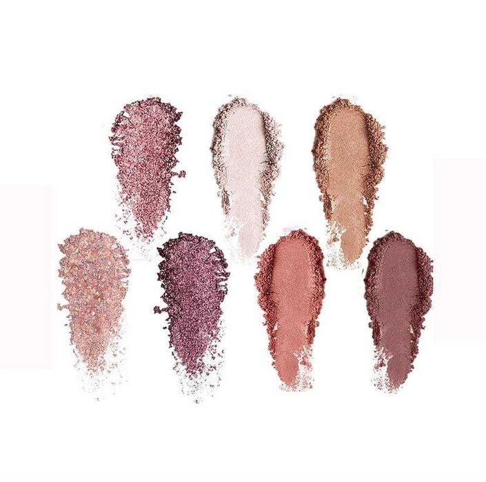 Тіні Lamel 401 блискучі смокі коричневі нюдові бежеві палетка тіней