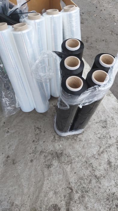 Folia stretch czarna bezbarna Folia