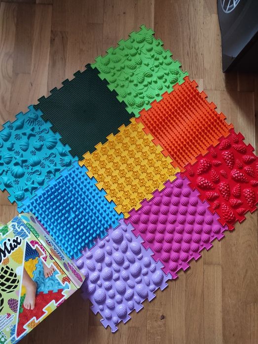 Пазли масажні, килимок дитячий ортопедичний ортек мікс набір