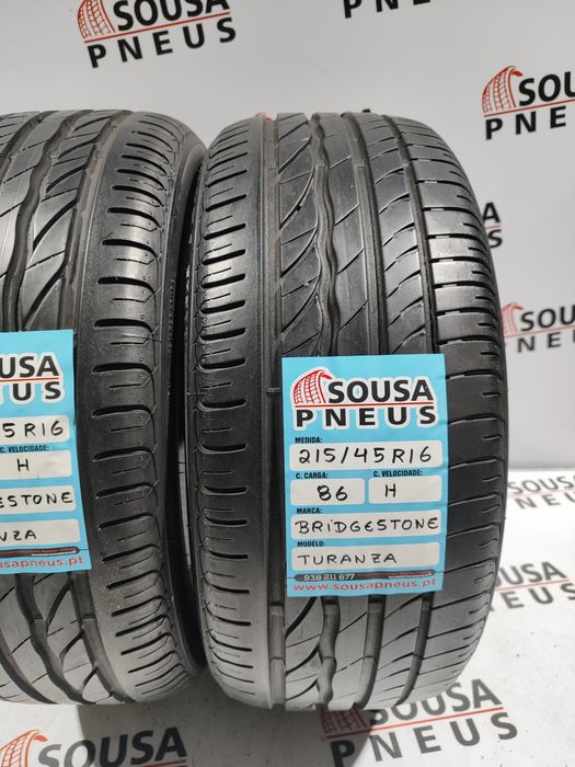 2 pneus semi novos Bridgestone 215-45R16 Oferta  dos Portes