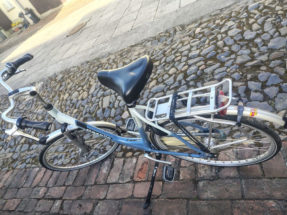 Rower gazelle niebiesko kremowy