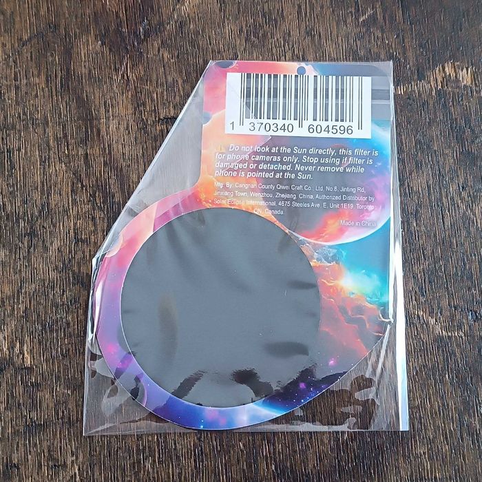 Filtro de smartphone para o Eclipse Solar - 6 cm RESERVADO