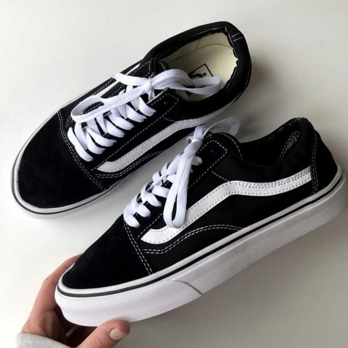 Кеди Vans Old Skool Black White чорні розміри 37 38 41 розпродаж