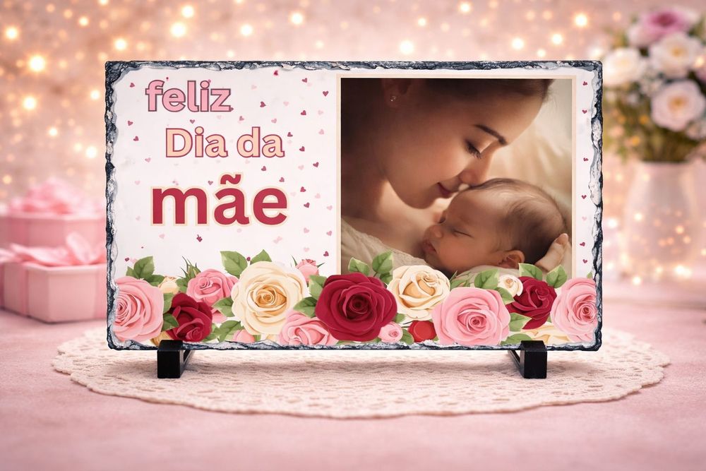 Foto em pedra xisto personalizada