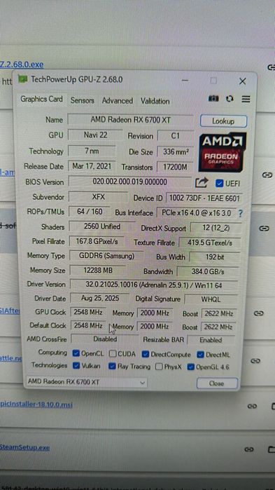 Pack 4 XFX Qick 319 RX 6700xt