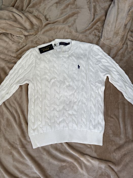 Sweter polo ralph lauren biały M