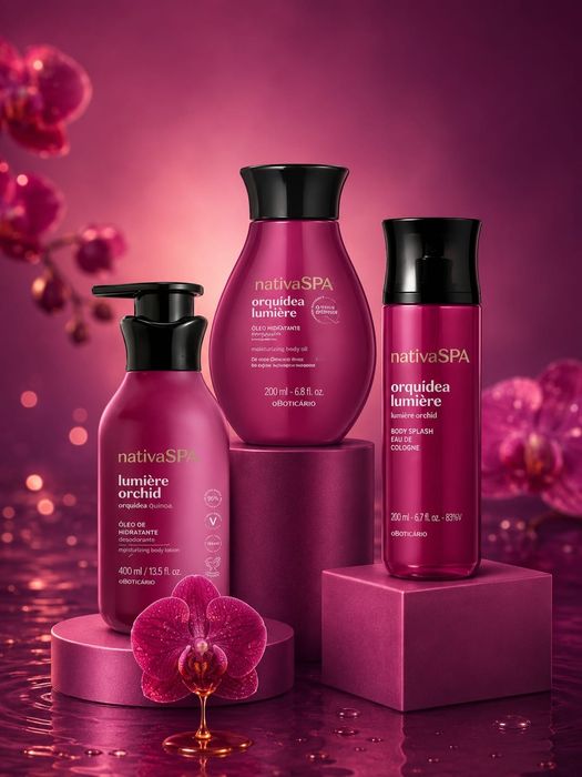 Conjunto 4 produtos orquídea lumier