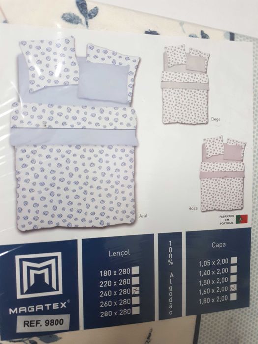 Lençóis de cama de casal Magatex NOVO