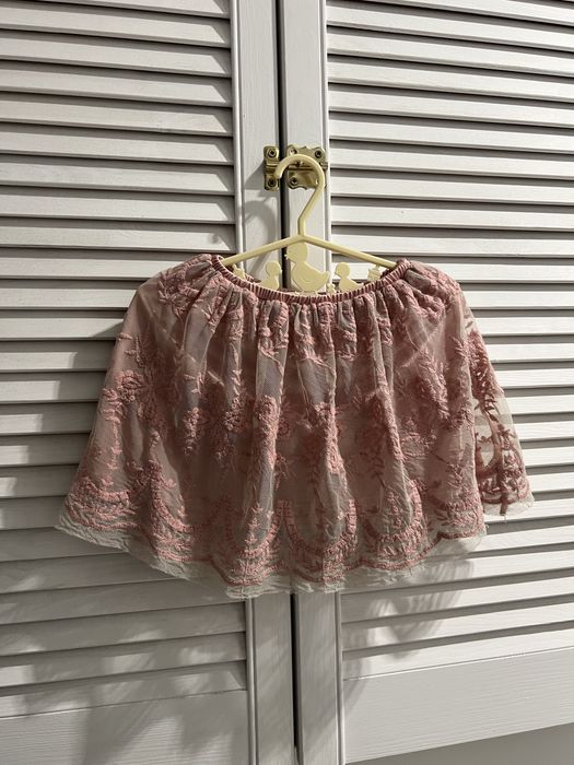 Spódniczka r.104 Kiki & Koko koronka haft kwiaty ażurowa