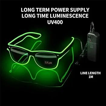 Party LED Glasses . Okulary LED na imprezę zielone
