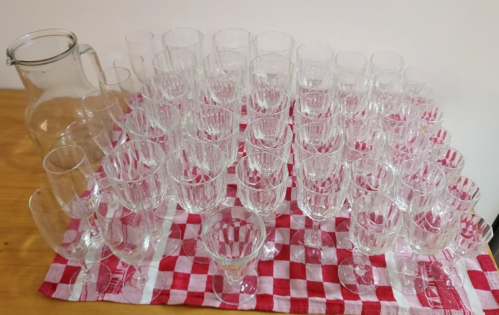 Copos pe alto vidro + caneca