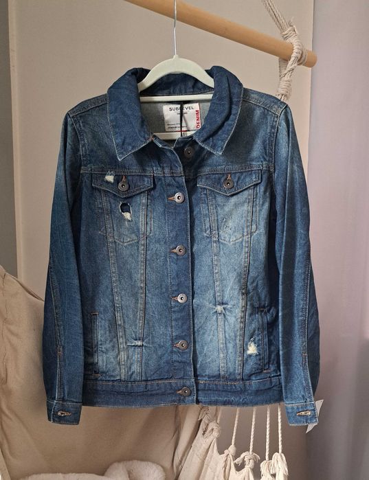 Okazja! Nowa! SUBLEVEL Denim Kurtka jeansowa XS (wg mnie S)