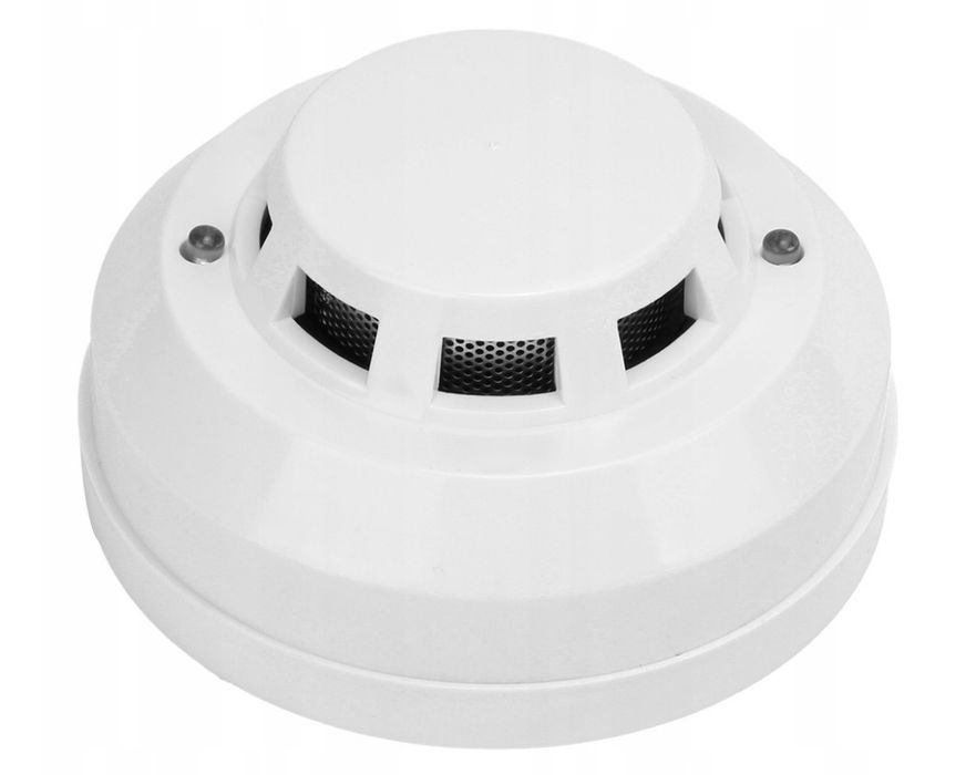 Przewodowy CZUJNIK DYMU, CZUJKA, DETEKTOR ognia. Nowe - 2 szt.