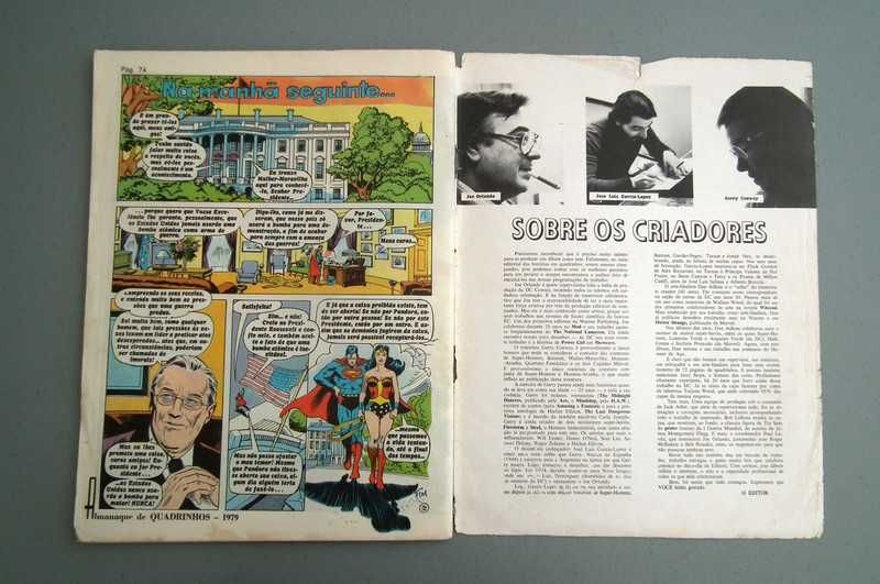 Álbum de BD "SUPER-HOMEM VERSUS MULHER-MARAVILHA" (1979). Envio grátis