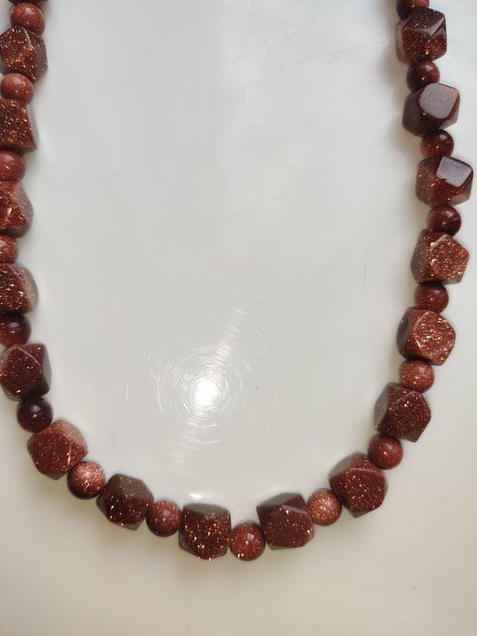 Бусы из натурального камня Авантюрин "золотой песок"  46 см ожерелье