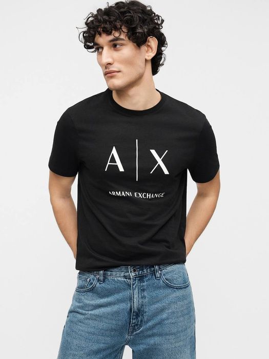 БЕЗ предоплат! Футболка Armani Exchange / Армани Эксчендж люкс. Преміум стиль Old Money / Casual. Чоловіча футболка AX Туреччина S-XL