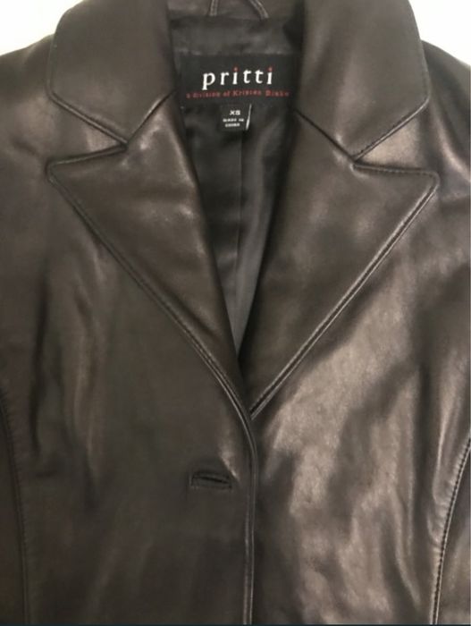 Пиджак кожаный женский новый