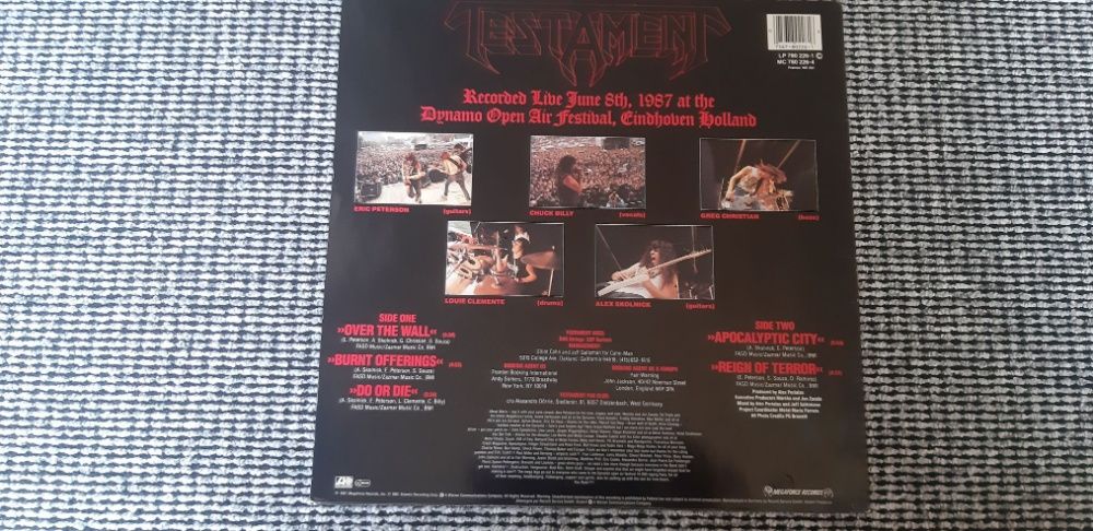 TESTAMENT-Live At Eindhoven 1987 idealna metal