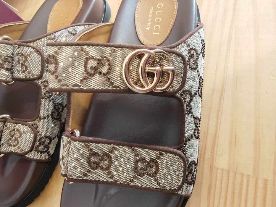 Gucciego Buty, sandaly klapki, skora od reki 41 r