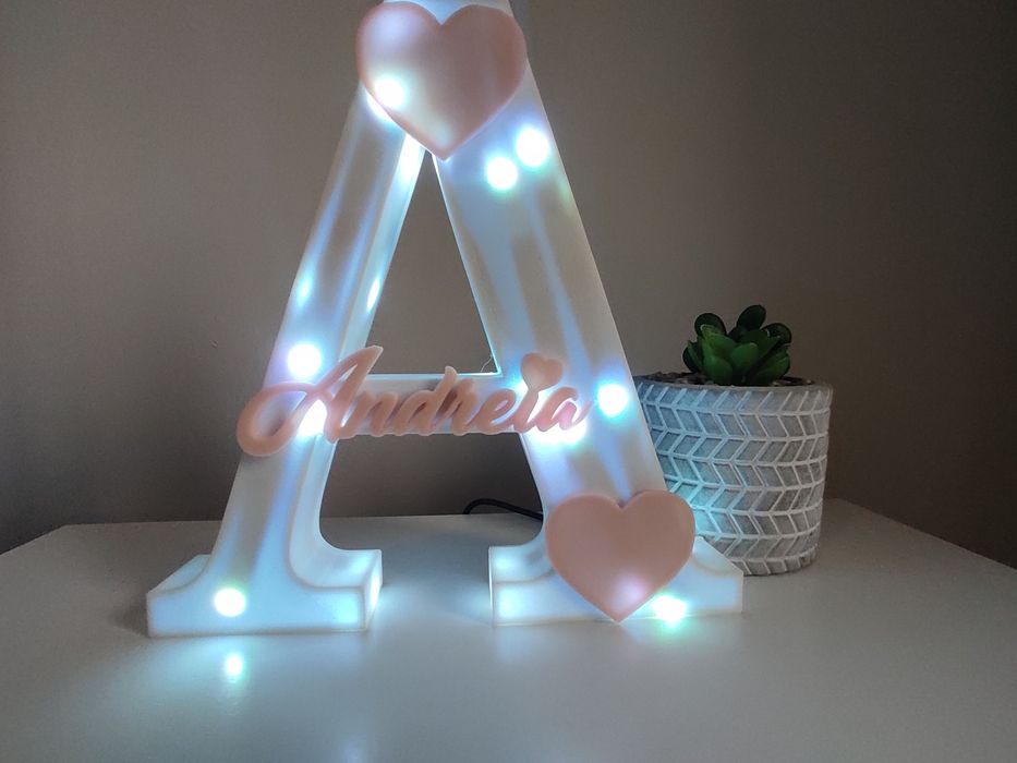 Candeeiro  personalizado c/ LED's RGB