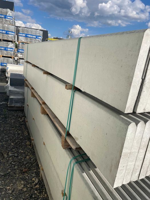 Podmurówka Biała 25x250x4cm pełna beton architektoniczny