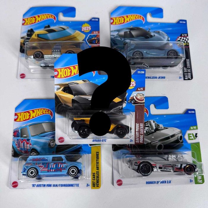 Рандомна Машинка Базова Hot Wheels Toyota в Асортименті Ford Honda